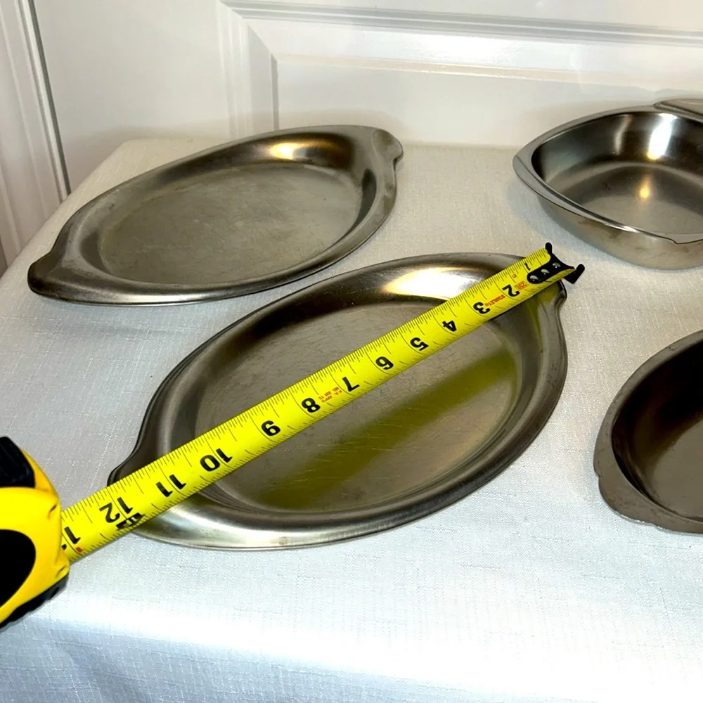 Set of 5 Metal Serving Trays, Unbranded not Stamped - Picture 4 of 9